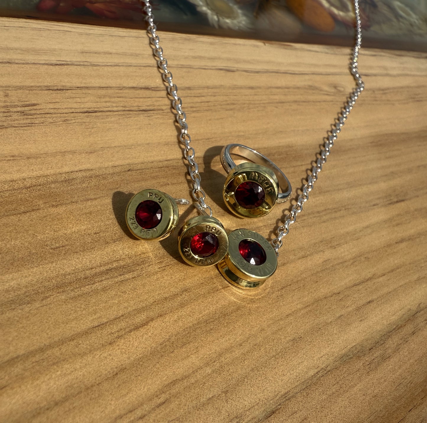 The Ruby Bullet Earrings