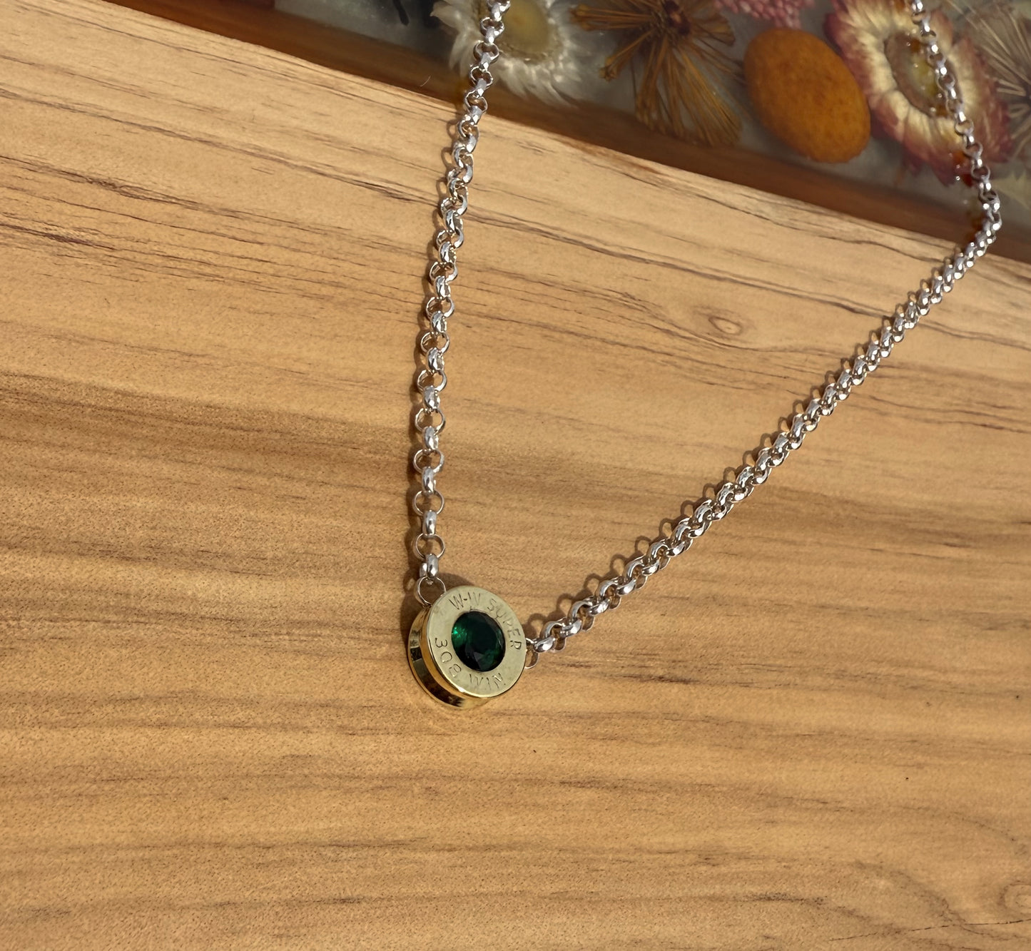 The Emerald Bullet Necklace