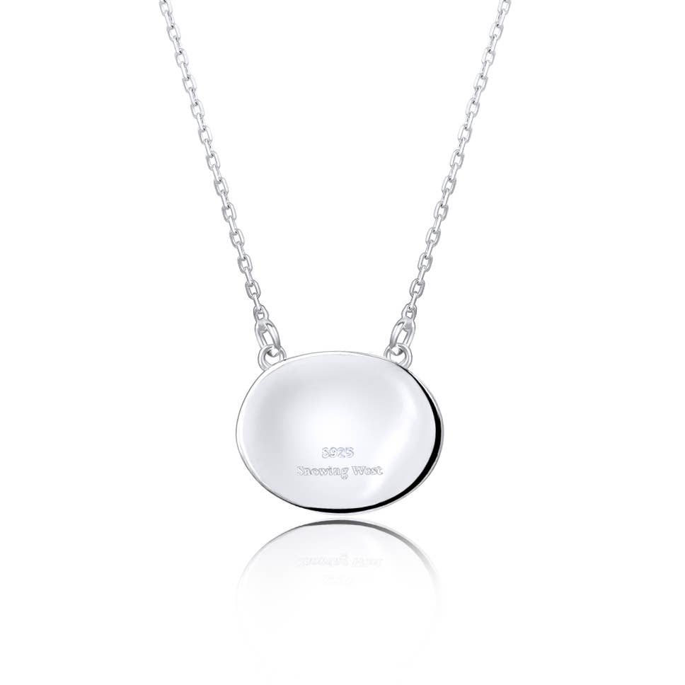 Belt Buckle Initial Necklace