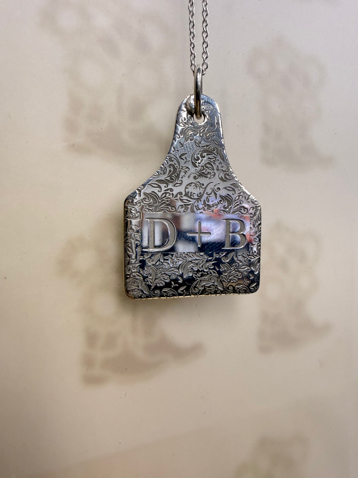 Large Cow Tag Pendant