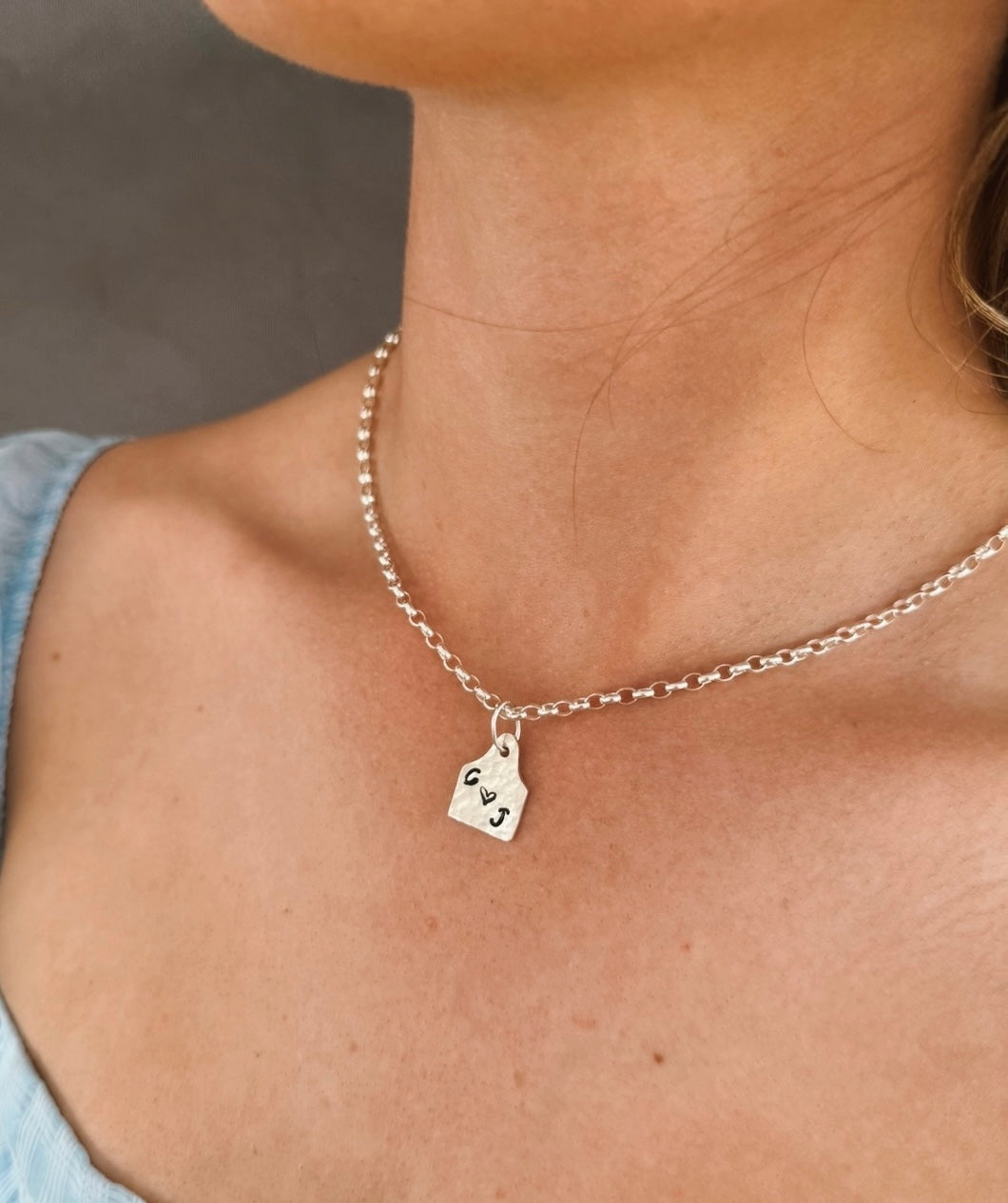 Small Cow Tag Pendant