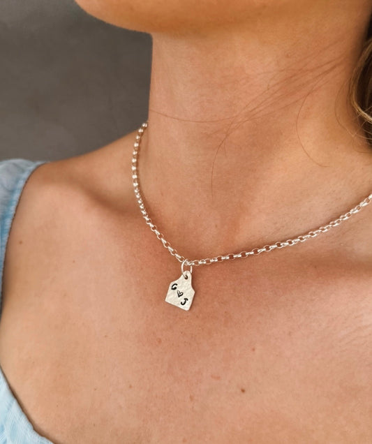 Small Cow Tag Pendant