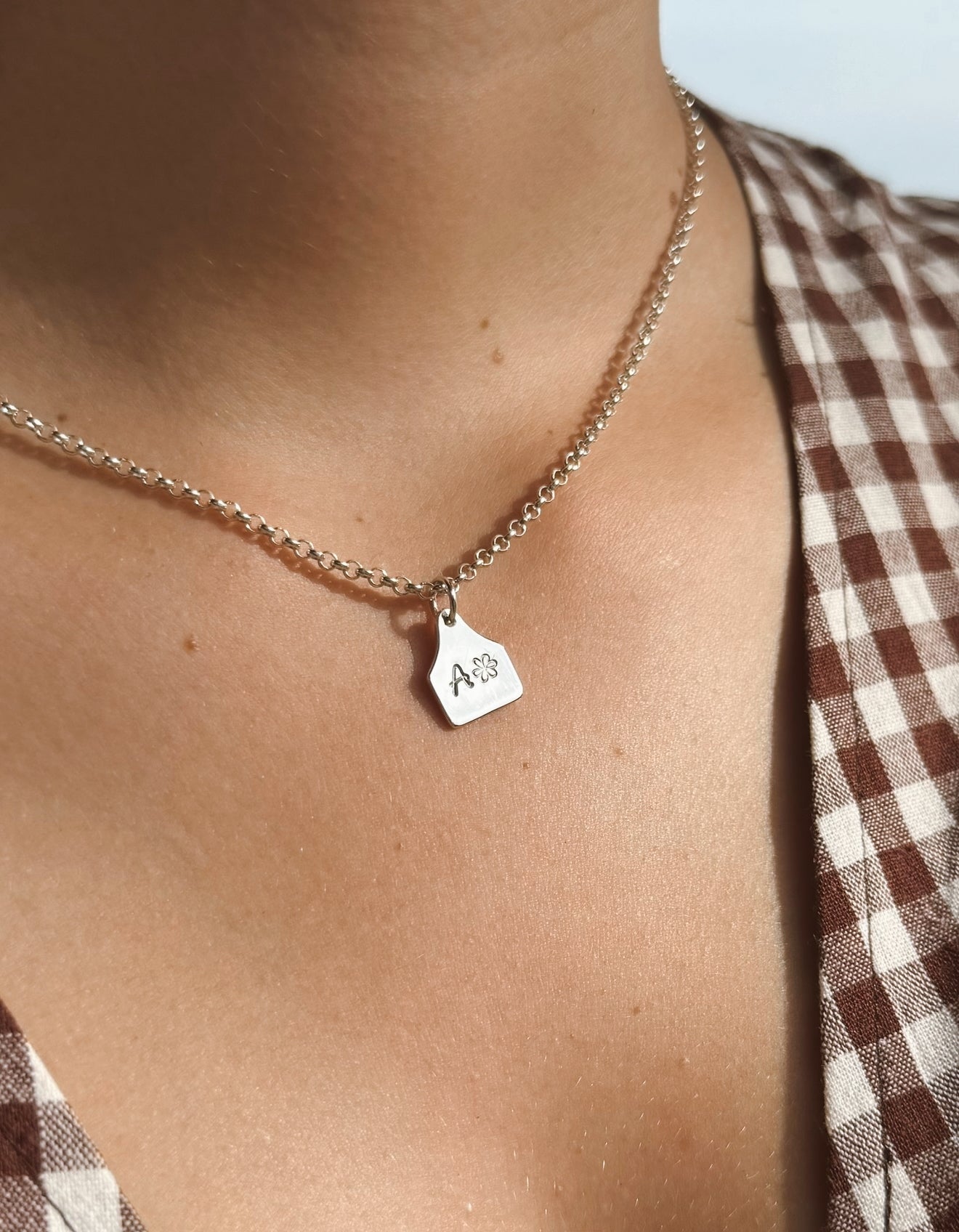 Small Cow Tag Pendant