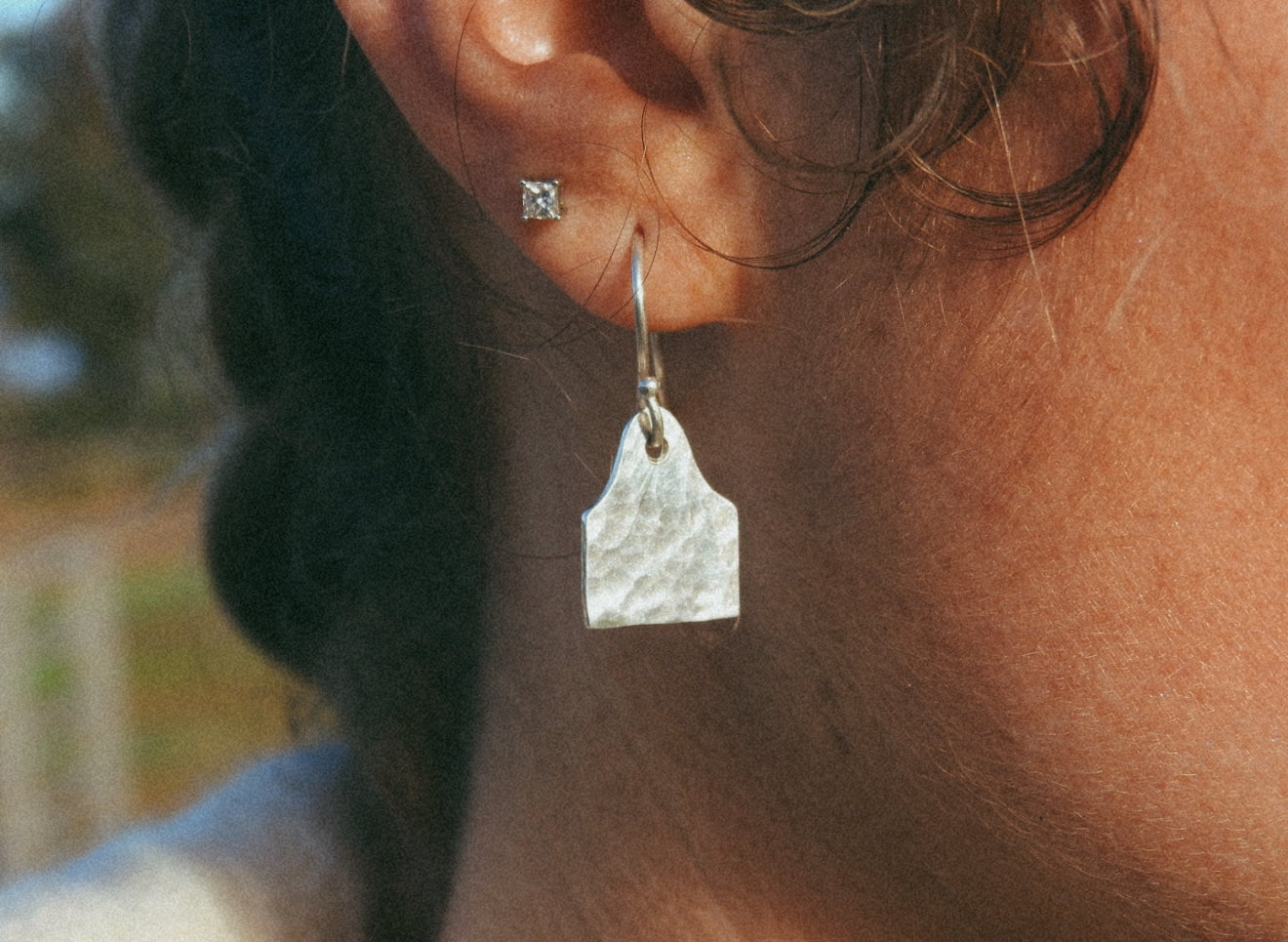 Cow Tag Earrings