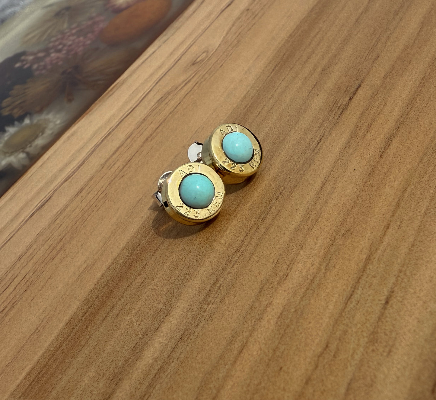 The Turquoise Bullet Earrings