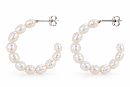 The Pearl Mae Hoop Earrings